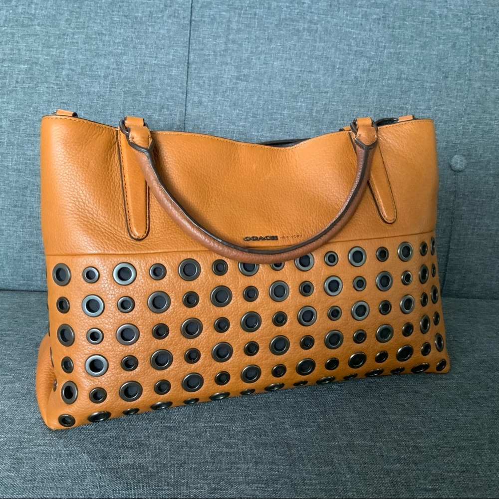 Coach leather bag.
